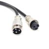1.64 ft GX16 3 Pin Male to Female Cable, GX16 3Pins Female to Male Head Aviation Cordset Electrical Connector Panel Mount Circular Metal Adapter Cordset for Ships 7A 220V 18AWG (0.5meter) view 3