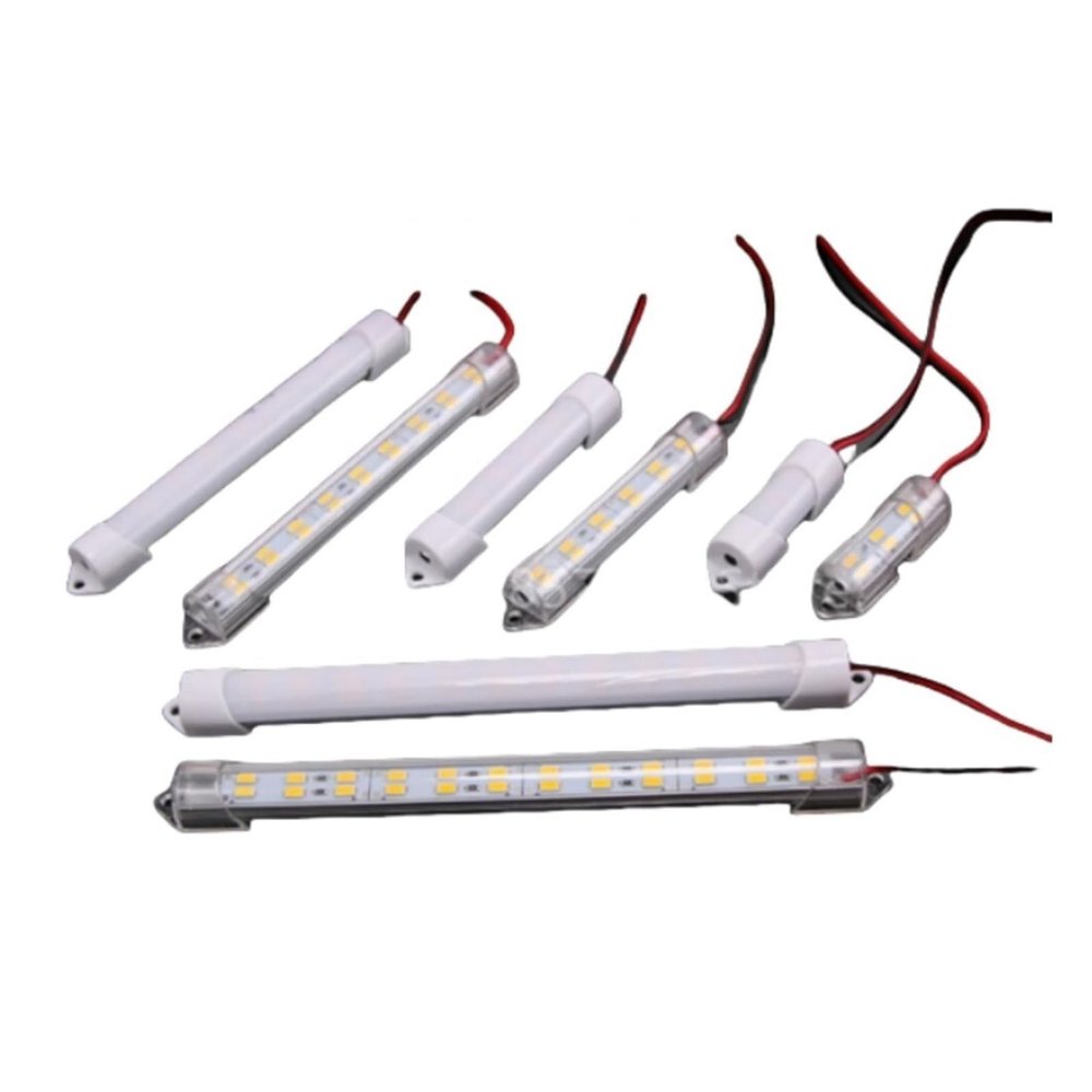 12V/24V LED Light Strip 6cm 10cm 14cm 18cm Hard Rigid Tube Bar Lamp 5730-led Bead Lights Strips for DIY(Warm White,18CM 24LED Milky_12V)
