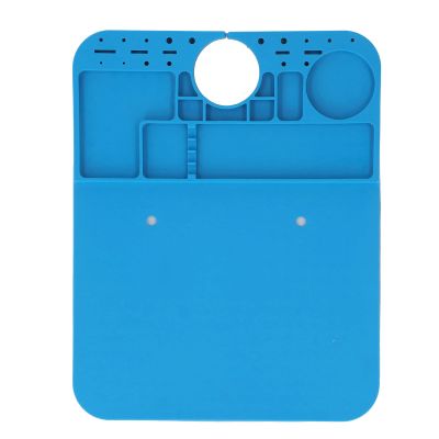 Microscope Accessories Repair Silicone Pad, Heat High Temperature Maintenance Mat with Screw Positioning Holes, and Accessory Slots for Multifunctional Phone Disassembly