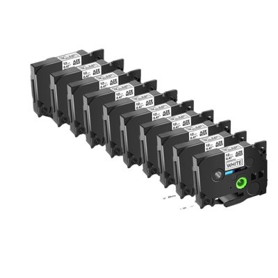 5 Pack Label Tape 12mm Black On White Compatible with TZe-231 TZe-251 TZe-211 Compatible with Compatible Printers(3PK)