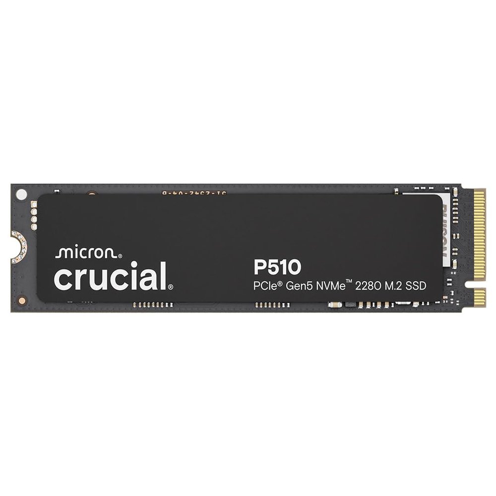 Crucial P510 PCIe Gen5 NVMe 1TB SSD, Up to 11,000MB/s, TLC NAND, Laptop & Desktop (PC) Compatible, for Gamers & Creatives, Solid State Drive  CT1000P510SSD8-01
