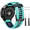 EKINS For Forerunner 735XT Watch Bands Black Buckle Sport Silicone Watch Strap Replacement for Forerunner 230/220/235/620/630/735XT and Approach S20/S5/S6 Smart watch band(Teal) view 2