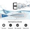 EKINS 22mm Watch Band for Garmin Fenix 7 Pro/Fenix 7/Fenix 6/Fenix 6 Pro/Fenix 5/Epix Pro 47mm, 22mm Silicone QuickFit Replacement Bands for Garmin Forerunner 965/955/945/935(White Blue) view 3