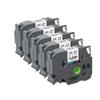 18mm Black On White Label Tape Compatible with TZe 241 141 641 741 Compatible with Label Printers 5/10PCS(5PK Black on Clear) view 1