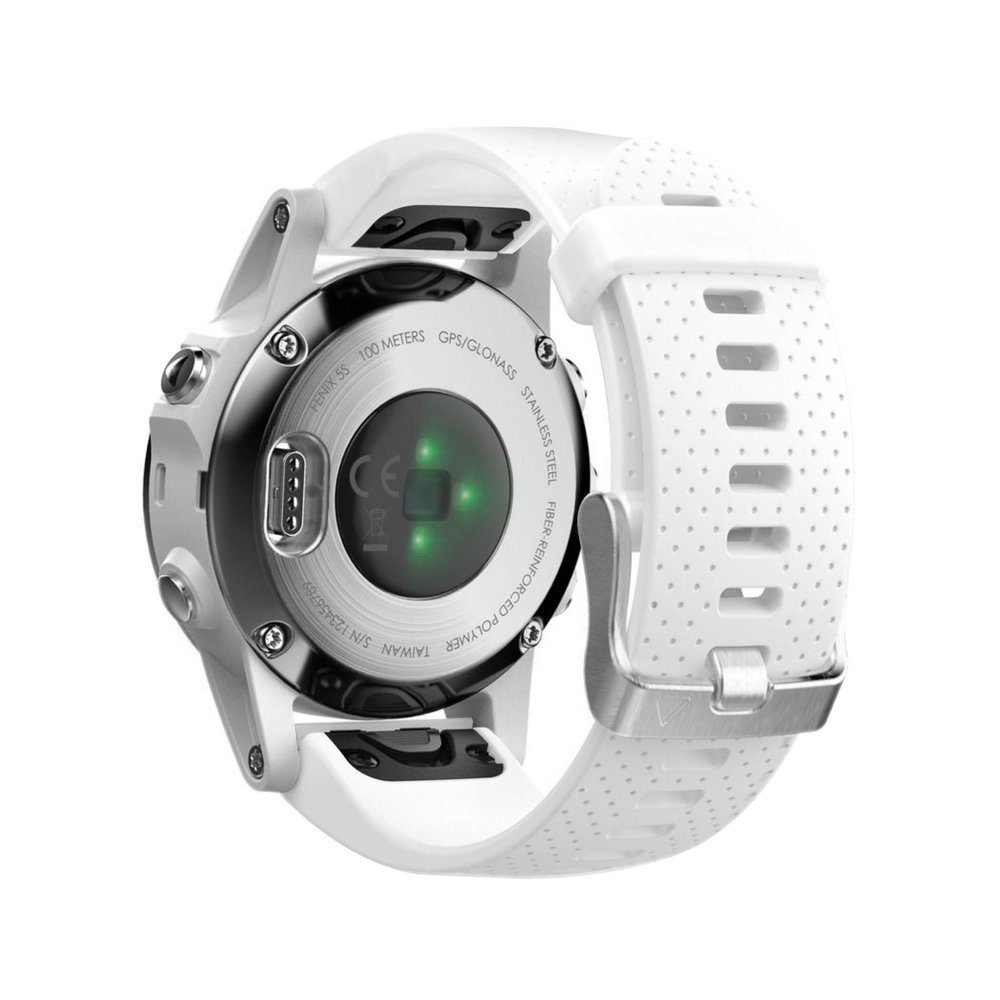 BAHDB For Fenix 5S Watch Band Fenix 6S Quickfit Soft Silicone Replacement Strap For Fenix 5S Plus/Fenix 6S Pro/Fenix 7S/D2 Delta S Smart Watch Band(White)