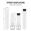 BAHDB For Fenix 5S Watch Band Fenix 6S Quickfit Soft Silicone Replacement Strap For Fenix 5S Plus/Fenix 6S Pro/Fenix 7S/D2 Delta S Smart Watch Band(White) view 3