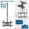 Ceiling Tv Mount - Adjustable Ceiling Tv Mount Bracket, Tilting and Swiveling Tv Mount Ceiling, for 32-70 Inch Flat and Curved Tvs Up to 50Kg, Up to Vesa 600X400MmOne Color-2.53m view 4