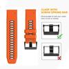 EKINS For Fenix 6 Pro Watch Band for Fenix 6Fenix 5/Fenix 5 Plus/Fenix 7/Forerunner 935/Forerunner 945/Approach S60/Quatix 5 WatchBands 22mm(Orange-black) view 3