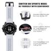 DFAMIN For Fenix 7X Pro/6X Pro Band For Fenix 6X Strap Fenix 7X Band 26mm Width Fenix 5X Plus Wristband For Descent Mk2i/tactix Delta/tactix 7 Pro/tactix 7 Soft Silicone Watch BandS(White-DarkBlue) view 3