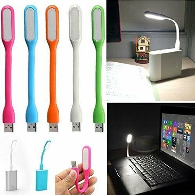 2 PCS Flexible Bright Mini USB LED Light Lamp for Notebook Laptop Desk Reading