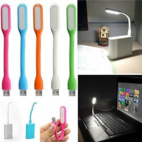 2 PCS Flexible Bright Mini USB LED Light Lamp for Notebook Laptop Desk Reading