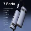 DiamondTiger 7-in-1 USB C Hub,4K 30Hz HDMI Adapter, USB-C Docking Station with 100W PD,TF/MicroSD Card Reader,USB-A 2.0,3.0,Type-C 3.0 Ports,Compatible with MacBook Pro/Air,iPad,iPhone15/Pro Max view 2