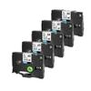 10 Pack Compatible Fabric Iron On Label Maker Tape 1/2 Inch Black On White Use with PTD200 PTD210 PTD400(5PK Black on White) view 1