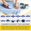 Aonomi TZe-FA3 Fabric Iron-on Label Tape Compatible with Brother P Touch Fabric Clothing Name Tape TZeFA3 12mm 0.47'' for PT-D210 PT-D400 PT-H100 PT-D200 PT-D600 Label Makers Navy Blue on White,4 pk view 3