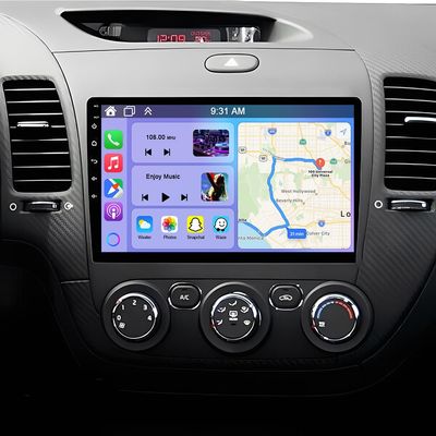 Double Din Car Stereo for Kia Cerato K3 Forte 2013-2018 with Wireless Carplay and Android Auto, 9 Inch IPS Touchscreen Android 14 Car Radio Receiver WiFi GPS Bluetooth AHD SWC Backup Camera, 2G+32G