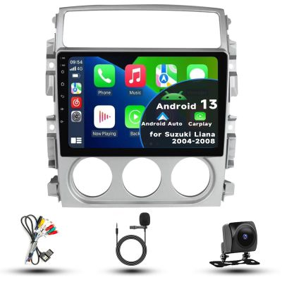 Car Radio Stereo for Suzuki Liana 2004-2008, Android 13, 9" IPS Touch Screen Upgrade Dash Kit with Car-Play & Android Auto, GPS Navigation DSP SWC 5G WiFi Camera 8CORE 6+128GB