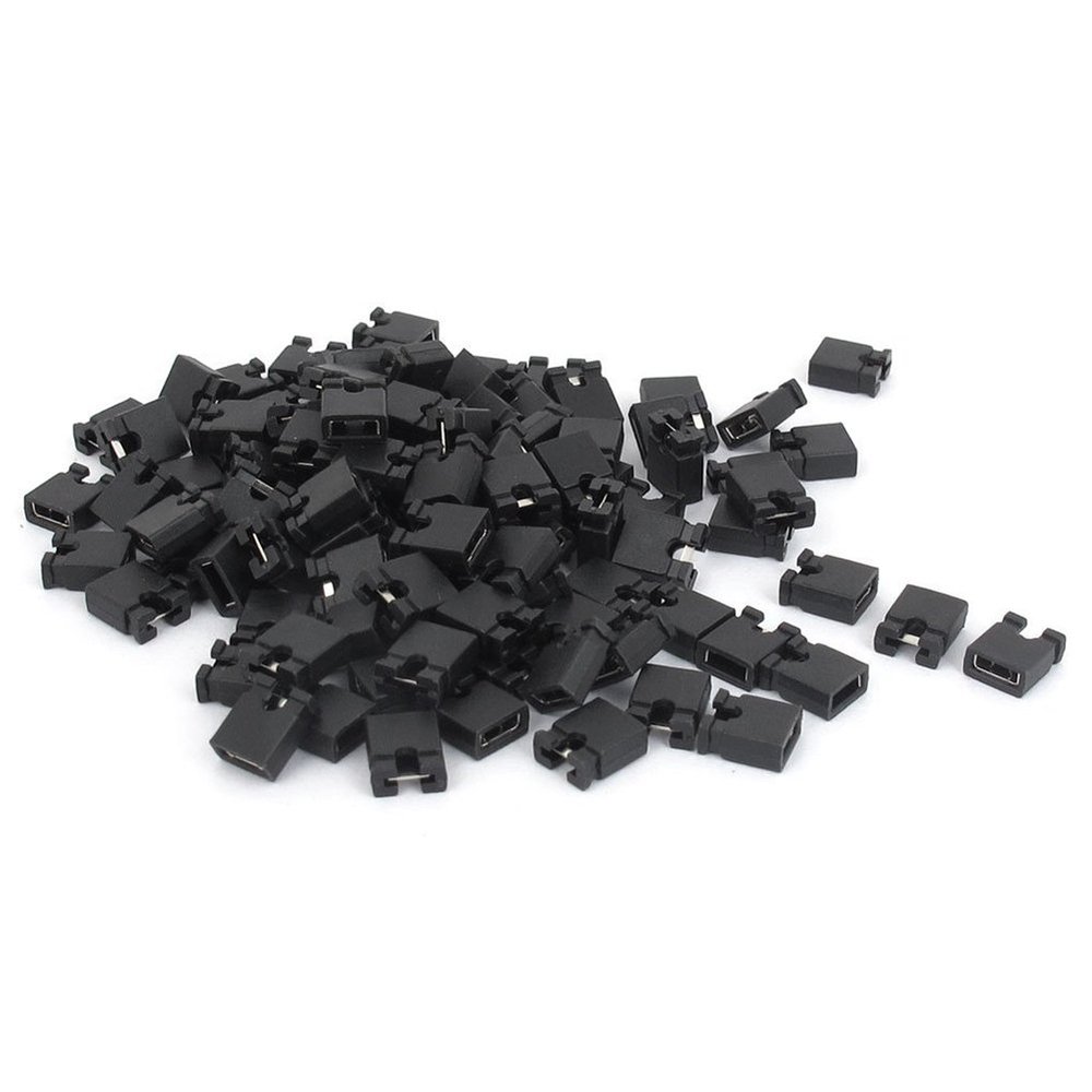 Tassteen 120 Pcs 2.54mm Standard PCB Shunts Short Mini Jumper Cap Connector