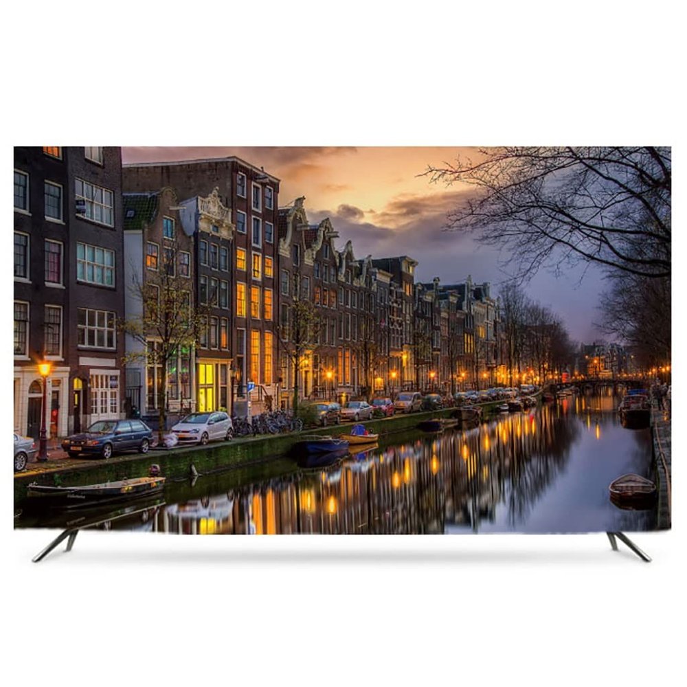 32"- 86" Indoor TV Cover Led LCD Flat Screen TV Wall Mounted Night Scene Pictures Dust Proof Waterproof TVs Cover for Flatscreen TV, Smart TVs(A,75")