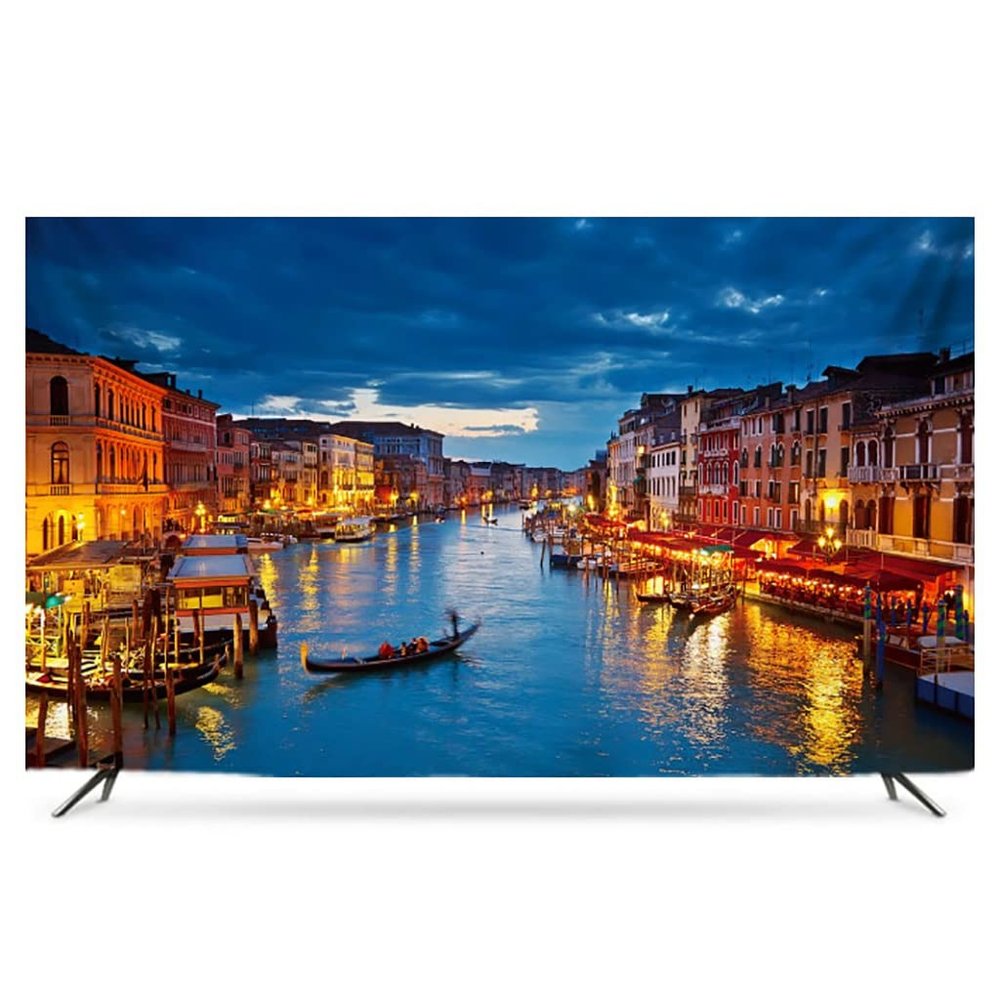 32"- 86" Indoor TV Cover Led LCD Flat Screen TV Wall Mounted Night Scene Pictures Dust Proof Waterproof TVs Cover for Flatscreen TV, Smart TVs(B,52")