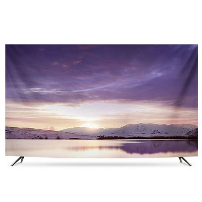42",55" TV Cover Soft Polyester Fabric High Mountain Landscape Printed Dust-Proof Protector for Flatscreen Television, Smart TVs(B,45")