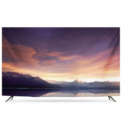 42",55" TV Cover Soft Polyester Fabric High Mountain Landscape Printed Dust-Proof Protector for Flatscreen Television, Smart TVs(C,42")