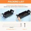 YOKIVE Cable Management, Office Cord Organizer Under Desk Cable Management Tray Office Supplies Storage Organization for Desk Home Kitchen Office, Black view 2