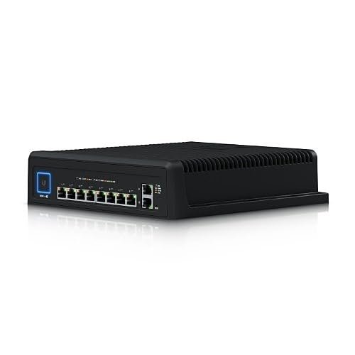 Ubiquiti Industrial 8-Port Industrial Layer 2 PoE Switch, Black