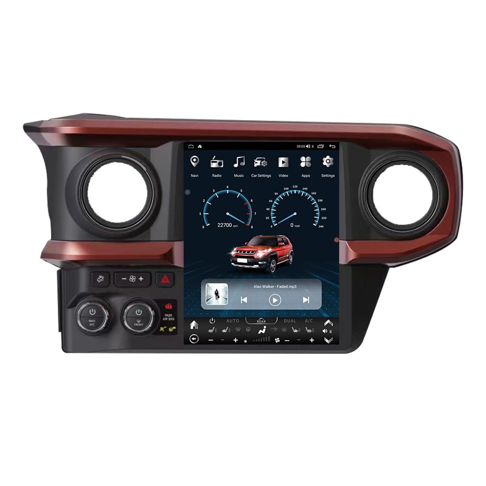 12.1" T-Style Android 13 Car Stereo for Toyota Tacoma 2016-2023 | Wireless CarPlay/Android Auto | 4G LTE | Fast Boot | Upgraded DSP & EQ | Head Unit Replacement (Red, 4-64GB)