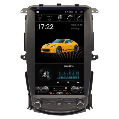 HoeeNilsa for Nissan 370Z 2009-2021 Android 14 Car Stereo Radio 13.8-Inch 370Z Tesla Style Vertical IPS Touchscreen with GPS Navigation DSP Multimedia Player Build in Wireless Carplay Bluetooth