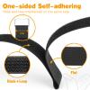 1" x40ft Hook and Loop Straps with 20 Metal Buckles, Adjustable Fastening Cinch Straps, Cut to Length Cable Straps, Reusable Nylon Straps 1 Inch Wide for Organizer or Storage, Black view 4