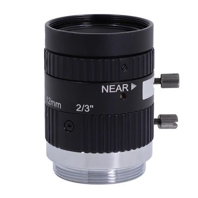 WxjnslfcL 12mm Lens C-Mount Camera 5MP Low Distortion 2/3'' Sensor Machine Vision F2.4 Manual Aperture Lens for FA Cameras