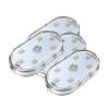 Finger Touch Sensor Car Interior LED Atmosphere Lights - USB-Powered Mini Reading Lamp for Auto Door, Roof, and Ceiling Lighting(White-4Pcs) view 1
