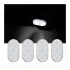 Finger Touch Sensor Car Interior LED Atmosphere Lights - USB-Powered Mini Reading Lamp for Auto Door, Roof, and Ceiling Lighting(White-4Pcs) view 2