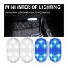 Finger Touch Sensor Car Interior LED Atmosphere Lights - USB-Powered Mini Reading Lamp for Auto Door, Roof, and Ceiling Lighting(White-4Pcs) view 3