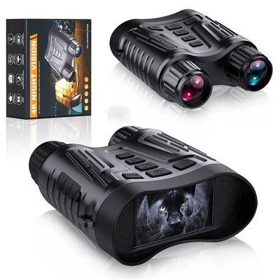 4K Digital Night Vision Goggles Binoculars, Rechargeable Night Vision Goggles with 3.2" Large Screen, 8X Digital Zoom, 32GB Memory Card for Photo and Video Storage
