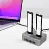 Double Bay Docking Station NVME Solid States Disk Clone USB3.2 Type C States Drives Reader NVMe External Hard Disk Box view 2