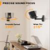 Perlegear Speaker Wall Mounts, Bookshelf Speaker Mounting Brackets with Dual Side Stable Clamp Design, Wide Tilt & Swivel Shelf for Large Surrounding Sound Speakers, Up to 55 lbs, 1 Pair view 2