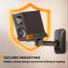 Perlegear Speaker Wall Mounts, Bookshelf Speaker Mounting Brackets with Dual Side Stable Clamp Design, Wide Tilt & Swivel Shelf for Large Surrounding Sound Speakers, Up to 55 lbs, 1 Pair view 3