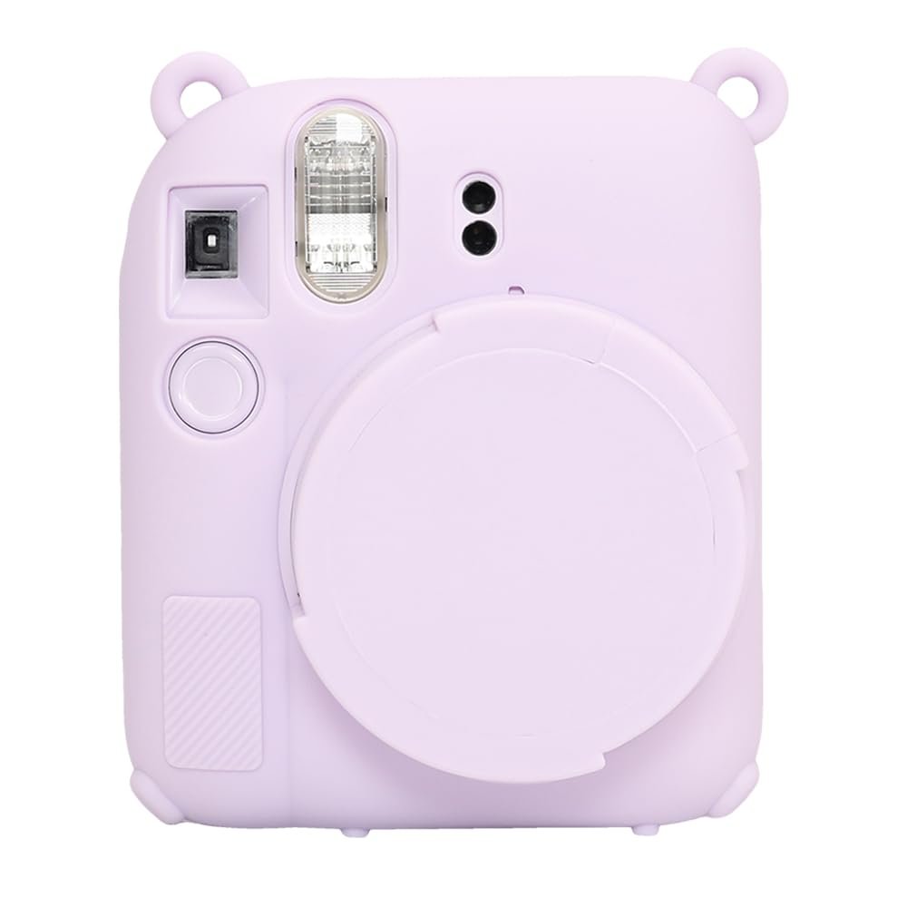 AEXUTDA Case for Instax Mini12 CameraMini12 Camera Silicone Case, Anti-Scratch Slim Fit Soft Skin, Mini12 Accessories with Detachable Lens Cover,Light Purple