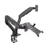 ADPVRLUQ F195A-DA 3-12kg Aluminum 22-32 Inch Computer Screen Stand Gas Spring Arm Full Motion + Laptop Stand(10-17 inch) view 2