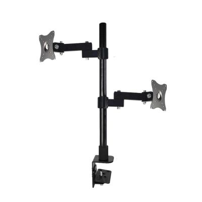 ADPVRLUQ Full Motion Dual Monitor Desk Stand Bracket 10"-27" Clip Grommet Hole Base PC Mount Foldable Arm Bracket XD08(XD06-700)