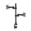 ADPVRLUQ Full Motion Dual Monitor Desk Stand Bracket 10"-27" Clip Grommet Hole Base PC Mount Foldable Arm Bracket XD08(XD06-700) view 1