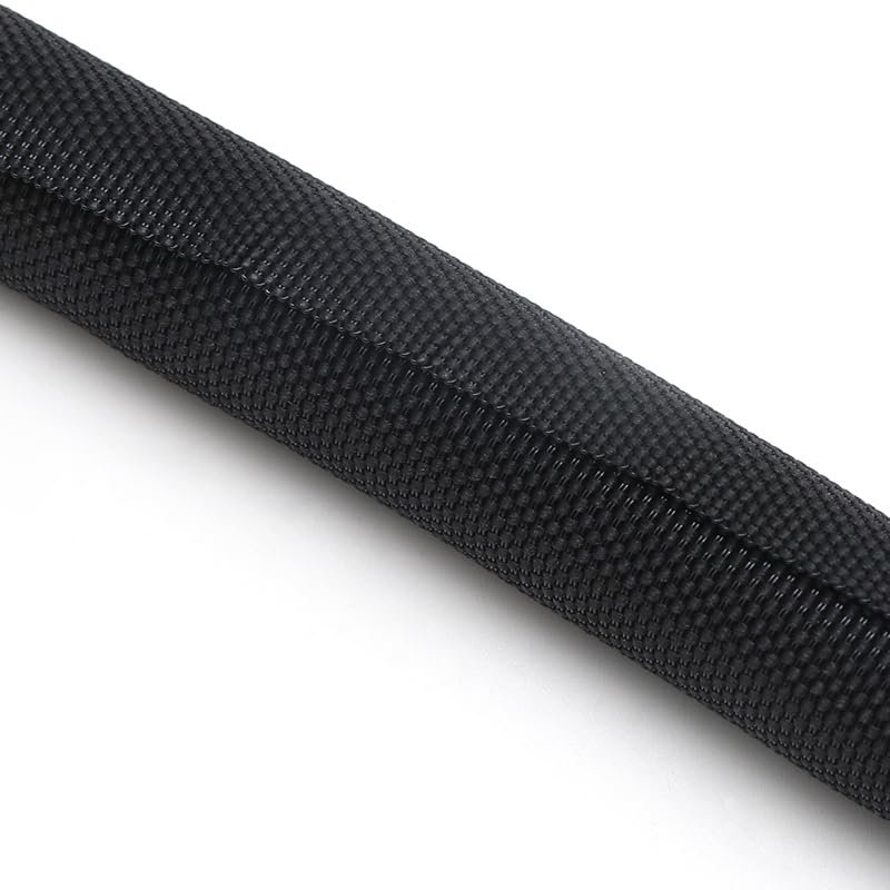 Self Closing PET Expandable Braided Sleeve, Wire Wrap Protect Cable Sock Tube, Self-Closed Flexible Hose Pipe(Black,38MM*1 Meter)