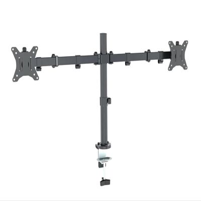 ADPVRLUQ C024 Desk Clamp Full Motion 360 Degree Dual Monitor Stand 10"-27" LCD LED Monitor Mounting Arm Each Head Load Capacity 9.9kg