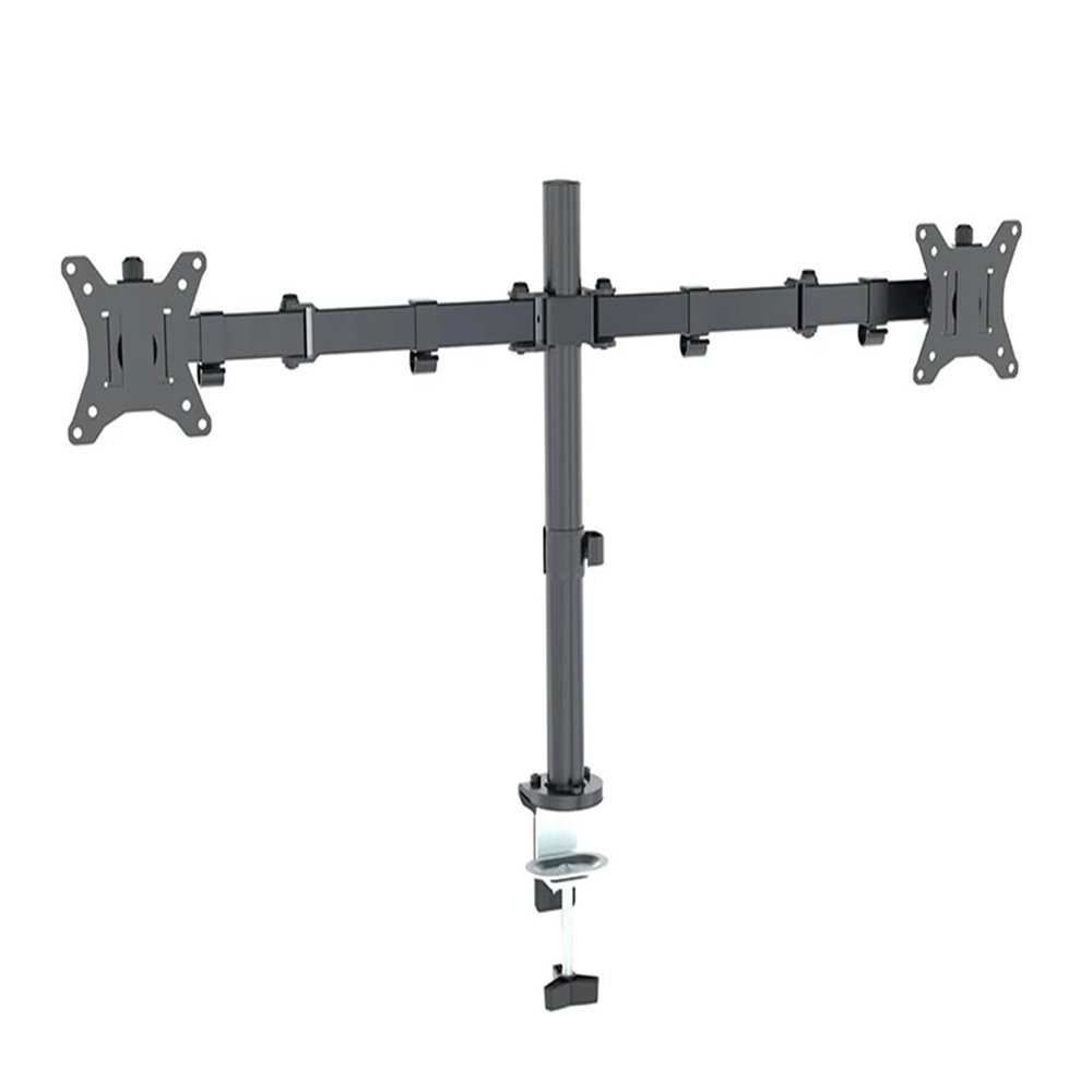 ADPVRLUQ C024 Desk Clamp Full Motion 360 Degree Dual Monitor Stand 10"-27" LCD LED Monitor Mounting Arm Each Head Load Capacity 9.9kg