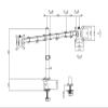 ADPVRLUQ C024 Desk Clamp Full Motion 360 Degree Dual Monitor Stand 10"-27" LCD LED Monitor Mounting Arm Each Head Load Capacity 9.9kg view 2