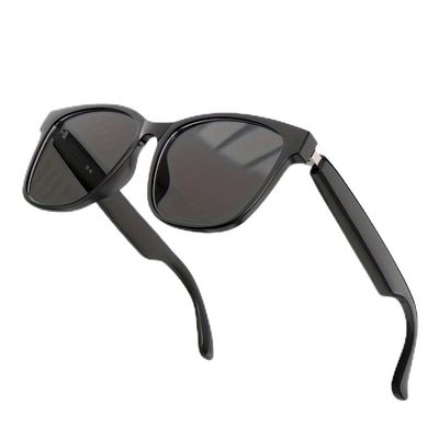 MYNINES Smart Audio Glasses, Smart Sunglasses with Wireless Headset, Speaker, Polarized lens, Touch Control, Open Ear Music and UV400 for Men and Women - Black