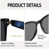 MYNINES Smart Audio Glasses, Smart Sunglasses with Wireless Headset, Speaker, Polarized lens, Touch Control, Open Ear Music and UV400 for Men and Women - Black view 3