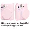 AEXUTDA Case for Instax Mini 12 CameraMini12 Camera Silicone Case , Anti-Scratch Slim Fit Soft Skin, Mini 12 Accessories with Detachable Lens Cover,Light Pink view 2