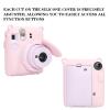 AEXUTDA Case for Instax Mini 12 CameraMini12 Camera Silicone Case , Anti-Scratch Slim Fit Soft Skin, Mini 12 Accessories with Detachable Lens Cover,Light Pink view 3